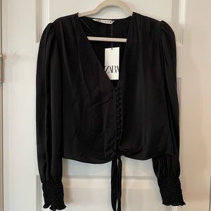 zara black top
